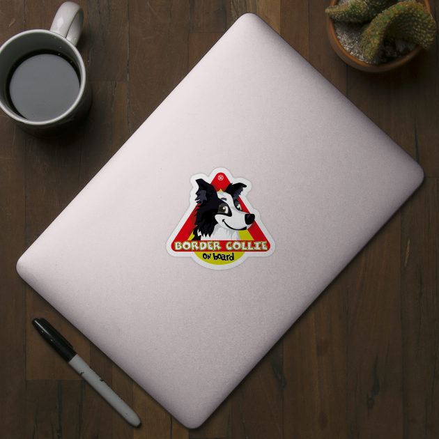 Border Collie On Board - Black by DoggyGraphics